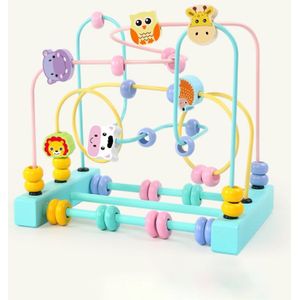 WINCO Houten Baby Peuter Early Educatief Speelgoed Kraal Achtbaan Cirkel Eerste Bead Coaster Doolhof Puzzel Speelgoed Voor Kids Kinderen