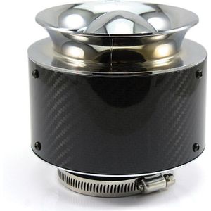 R-EP Luchtfilter Auto Universele High Flow 76 Mm/3 Inch Cleaner Hoge Prestaties Voor Koude Lucht Intake Carbon cover Sport Luchtfilter