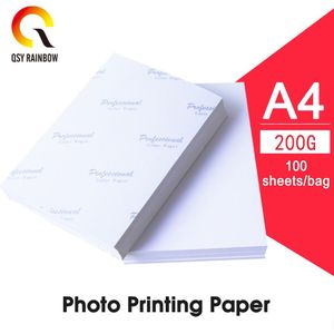 Qsyrainbow A4 Hoge Glanzend Fotopapier Printable Foto Studio Vel Papier Koelkast Inkjet Foto Papier Matte Afwerking