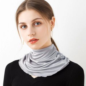 100% Natuur Zijde Ring Sjaal Vrouwen Zon Bescherming Hoofddoek Hals Kraag Outdoor Scarvers Real Zijde Effen Neckscarves