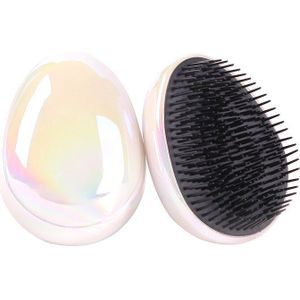 1Pc 5 Kleur Tangle Hair Brush Ei Ronde Vorm Zachte Haarborstel Detangling Hair Brush Hair Styling Kappers Kam Styling gereedschap