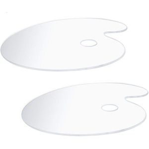 Clear Plastic Verf Paletten 11X14 Inches Grootte 2 Sets, ovale Art Palet Voor Acryl Olieverf Mengen-Makkelijk Schoon