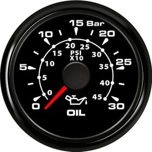 7 Kleuren Backlight Universal 52Mm Auto Meters Oliedrukmeter Meter 0 ~ 30Bar 0 ~ 450Psi Voor Marine boot Auto Truck Meters 12V/24V