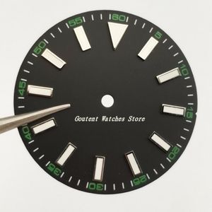30.8mm Groene Lichtgevende Zwarte Wijzerplaat Accessoire Kit Voor Mingzhu DG2813 Beweging
