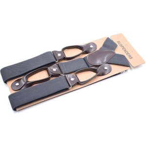 Mannen Bretels Hoge Elastische Verstelbare Bretel Zware Back Broek Bretels 6 Kleuren Knop Jarretel Riem 006