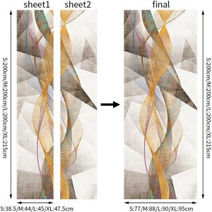 Deur Stickers 3D Creatieve Veer Stickers Achtergrond Decoratie Muurstickers Houten Deur Renovatie