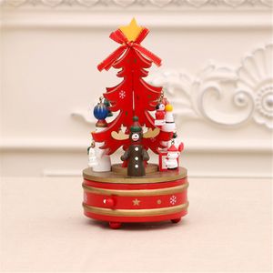 Kerstboom Muziekdoos Decoraties Kerst Houten Roterende Muziekdoos Xmas Indoor Decoratie Voor Kinderen 20