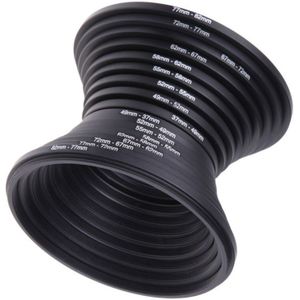 Mettzchrom Filter Step Up Ringen Adapter 49-52Mm 49-55Mm 49-58Mm 49-62Mm 49-67Mm 49-72Mm 49-77Mm 49-82Mm