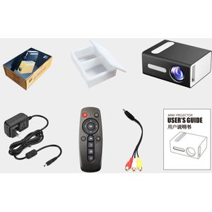 Zwart T300 Draagbare Projector High Definition Efficiënte Led Projector Multi Interface Video Home Theater Projector