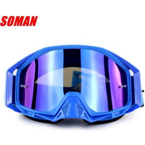 Motorhelm Bril Soman SM13 Casco Moto Goggles Lens Helm Motorfiets Winddicht Motorhelm