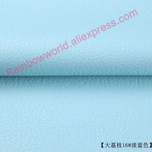 16 # lichtblauw Giant Pebble PU Lederen stof zoals leechee voor DIY sofa tafel schoen zakken bed materiaal (50*69 cm/stuk)