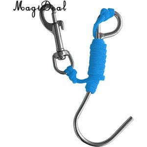 Magideal Duiken Reef Drift Haak Met 47 'Lijn & Rvs Clip Voor Snorkelen Freediving Zwemmen Speleologie Accessoire