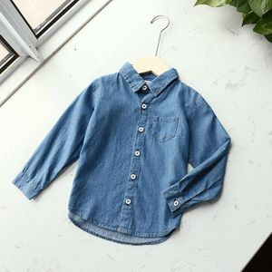 Lente Jongens Kleding Kinderen Denim Shirt Lange Mouw Jongen Kleding Katoen Jongens Jeans Shirt Kinderen Kleding BB307