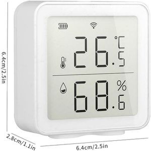 Tuya Wifi Temperatuur En Vochtigheid Sensor Indoor Hygrometer Thermometer Met Lcd-scherm Ondersteuning Alexa Google Assistent