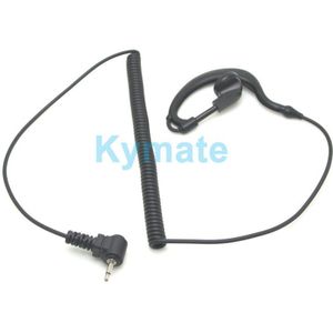 Zwart 3.5 Mm G-Haak Interphone Oortelefoon Oortelefoon Walkie Talkie Single Ear Hoofdtelefoon 1 Pin Alleen Voor Luisteren Voor twee Manier Radio