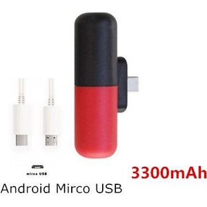 3300Mah Draagbare Mini Power Bank Voor Iphone Samsung Xiaomi Oppo Backup Powerbank Externe Batterij Oplader Mini Capsule Poverbank