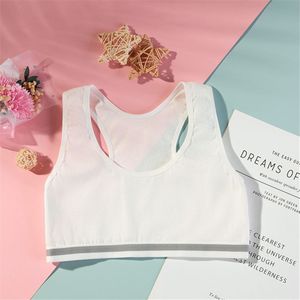 Zachte Katoen Kinderen Meisjes Ondergoed Kinderen Meisje Effen Kleur Vest Beha Sport Tank Top Crop Tops Meisje 9-16Years