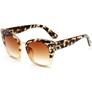 45079 Lady Oversized Zonnebril Voor Vrouwen Cat Eye Bril Mode Klinknagel T Eyewear UV400 Bescherming