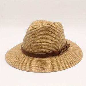 Zomer Zonnehoed Voor Vrouwen Stro Zon Hoeden Brede Rand Zonneklep Cap Effen Stro Jazz Hoed Strand Cap Sombrero panama Gorras
