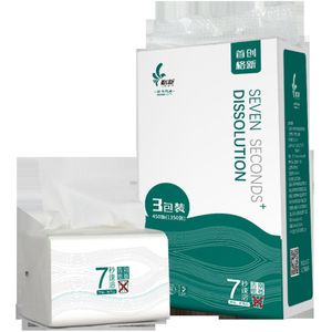 3 Packs Facial Tissue Paper Primary Wood Pulp Pumping Paper 3 Layers 7S Rapid Dissolution Toilet Tissue Napkin Paper