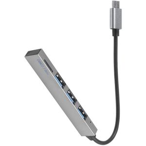 Type-C Om 3 Usb Hub Expander Ultradunne Mini Draagbare 3-Port Usb 2.0 Hub Usb C Hub Type C Hub Ethernet Adapter