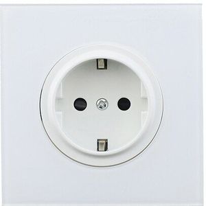 Atlantische EU/DE/RU 16A Socket Crystal Glass Switch Stopcontact Gehard Glas Panel 110-250 V stopcontact Outlet Geaard