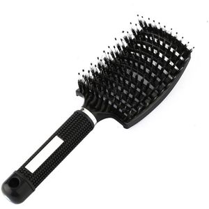 Haar Borstel Meisjes Haar Hoofdhuid Massage Kam Varkenshaar Nylon Vrouwen Nat Krullend Ontwarren Haar Borstel Voor Salon Kappers Styling Tools