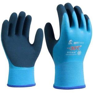 Een Paar Winter Handschoenen Waterdicht Wearable Antislip Thicken Plus Kasjmier Zachte Visserij Koude Opslag Winter