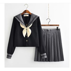 Japanse School Uniform Voor Meisjes Kawaii Lolita Sailor Uniformen Cosplay Kostuums Lange Mouw Plooirok Set
