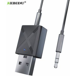 Kebidu KN320 Mini Bluetooth V5.0 Zender Ontvanger 3.5 Mm Aux Stereo Draadloze Bluetooth Adapter Voor Auto Muziek Voor Tv