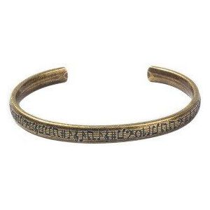 Note Bangle 316L Roestvrij Staal Paar Vintage Manchet Armbanden Metalen voor Mannen Vrouwen Retro Punk Viking Sieraden
