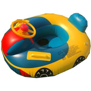 Auto Vormige Opblaasbaar Zwembad Float Boot Zwembad Drijft Voor Peuter Zuigeling F3ME