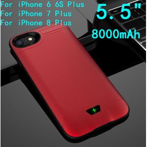 5000/8000mAh Backup Power Bank Batterij Case Voor iPhone 6 6S 7 8 Plus Slanke Ultra Dunne opladen Battery Case Charger Case Cover