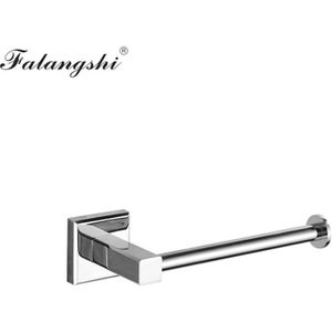 Falangshi Papierrolhouder Massief Messing Chrome Poolse Badkamer Accessoires Wandcloset Tissue Papier Houder WB8204