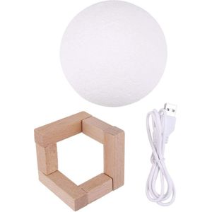 Volle Maan Lamp 3D Led Night Moderne Vloerlamp Dimbare Touch Control Helderheid Usb Opladen Wit Warm Licht Maan Lamp ydhs
