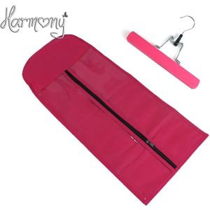 1 Bag + 1 Hanger Zwarte Rits Hanger Haarverlenging Verpakking Pak Tas Voor Inslag Hair Extensions Clipin Hair paardenstaart