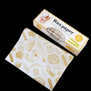 Wax Papier Food Grade Vet Papier Voedsel Wrappers Inpakpapier Voor Brood Sandwich Hamburger Frietjes Oliepapier Bakken Tools 50 Stuks
