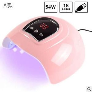 54W Led Nagel Droger Uv Lamp Curing Gel Nagellak Professionele Timer Voor Gel Nagels Auto Sensor Gel polish Curing Ijs Lamp