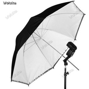 43 Inch Buitenste Zwart Innerlijke Witte Zachte Paraplu Reflecterende Paraplu Flexibele Paraplu Dubbele Demontage CD50 T03