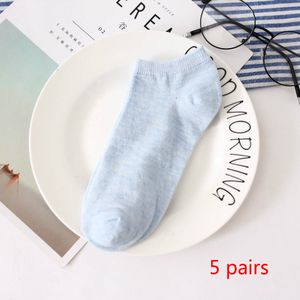 5 Pairs Mannen Vrouwen Mode Snoep Kleur Boot Sokken Toevallige Korte Ankle Boot Low Cut Dames Sokken interessante En Leuke Sokken