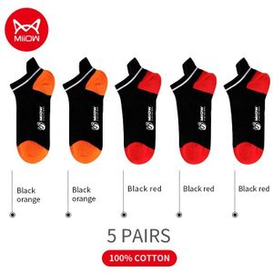 Miiow 5 Paren/partij Zomer Katoen Mannen Sokken Patchwork Low Cut Casual Sokjes Comfortabele Print Sokken Zweet Sokjes Set