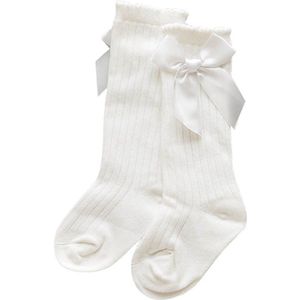 5 Paar Baby Meisjes Lange Sokken Boog Knoop Katoen Anti-Slip Herfst Sokken Spaans Knie Hoge Sok M09