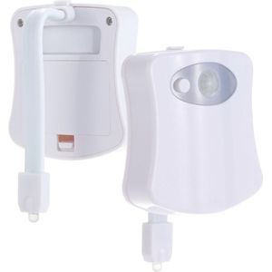 Smart Pir Motion Sensor Nachtlampje Voor Toiletbril Backlight Voor Toiletpot Led Luminaria Lamp Wc 8/16 Kleuren Wc licht