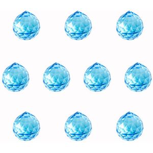 5/10 stuks Lake Blue AAA 30mm Crystal Opknoping Facet Ball Prisma, kristallen Kroonluchter Lamp Hangers, Kristallen Verlichting Deel