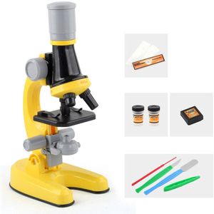 Verbeterde Kinderen Microscoop Speelgoed Wetenschap Experiment Pak Speelgoed Primaire Microscoop 1200 Keer Microscoop Onderwijs Materiaal Set