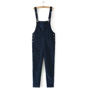 Herfst Slim type Corduroy Overalls Vrouwelijke Mori meisje pocket Effen kleur Broek Leuke Casual Jumpsuits