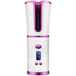 Draadloze Automatische Haar Krultang Ijzer Usb Oplaadbare Draadloze Krultang Air Curler Voor Krullen Golven Lcd-scherm Keramische Krullend