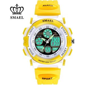 SMAEL Kinderen 50m Waterdichte Horloges Leuke Kinderen Sport Cartoon Horloge voor Meisje Jongens Rubber Band Digitale LED Horloge Reloj
