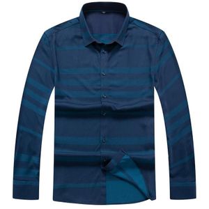 Mens Business Casual Lange Mouwen Mannen 8XL 7XL 6XL Plus Size Shirt Klassieke Gestreepte Mannelijke Sociale Jurk Shirts uitloper