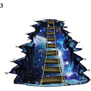 3D Galaxy Star Bridge Muursticker Cosmic Space Home Decoratie Voor Kinderkamer Floor Woonkamer Muurstickers Decals Wallpaper